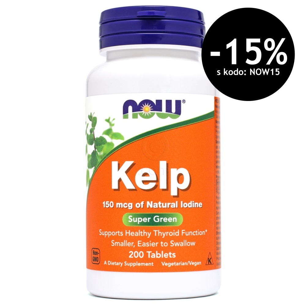 Kelp Jod NOW, tablete (200 tablet)